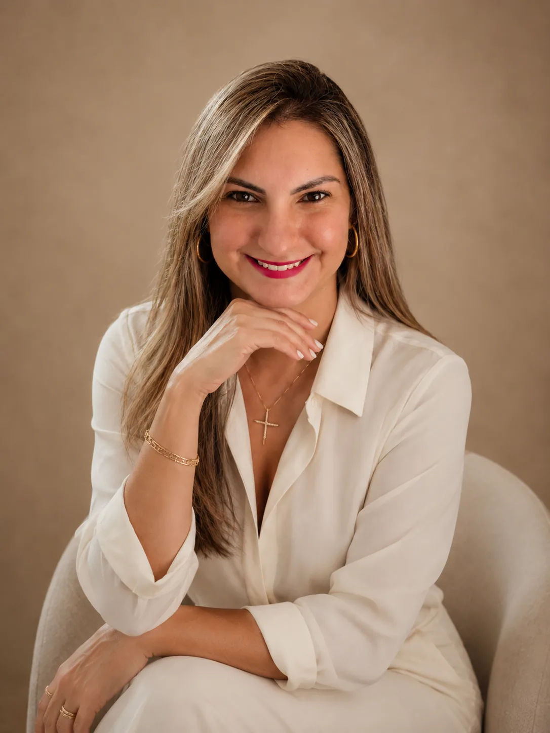 Retrato de Taís Caritá, profissional da equipe